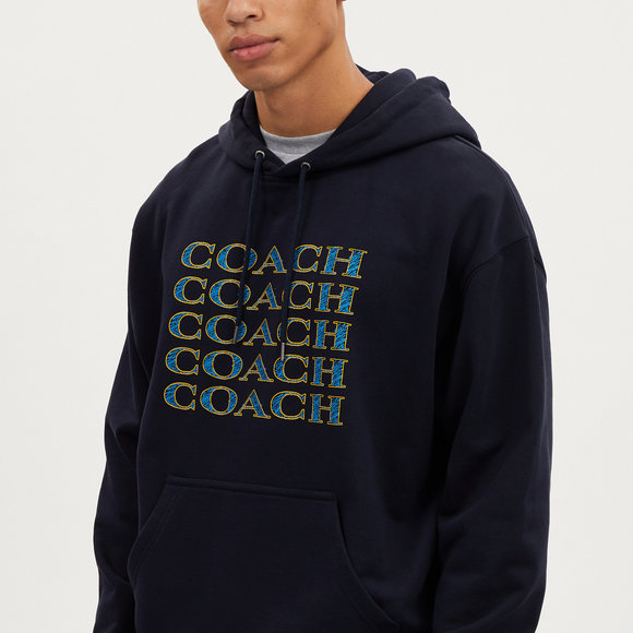 NWT Coach Outlet Signature Stack Hoodie - Picture 4 of 5